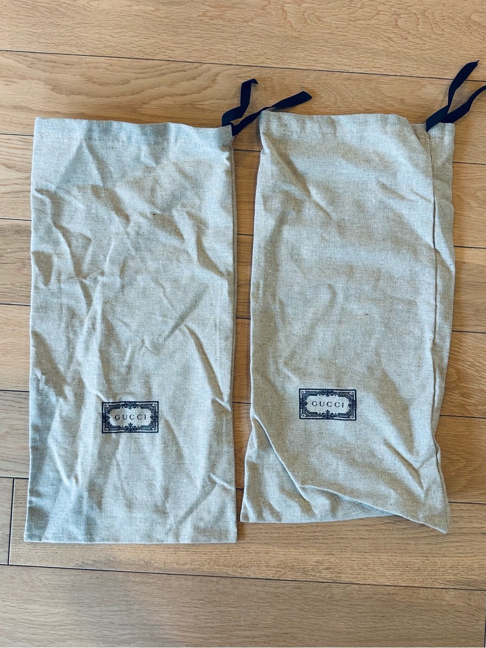 Gucci Dust Bag Set in Beige Shoe Covers